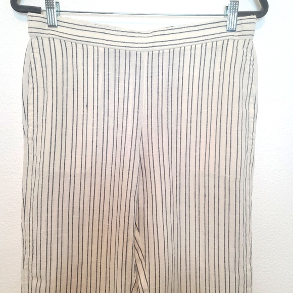 THEORY Thorina 100% Linen Striped Pants Size 8 - Picture 5 of 12